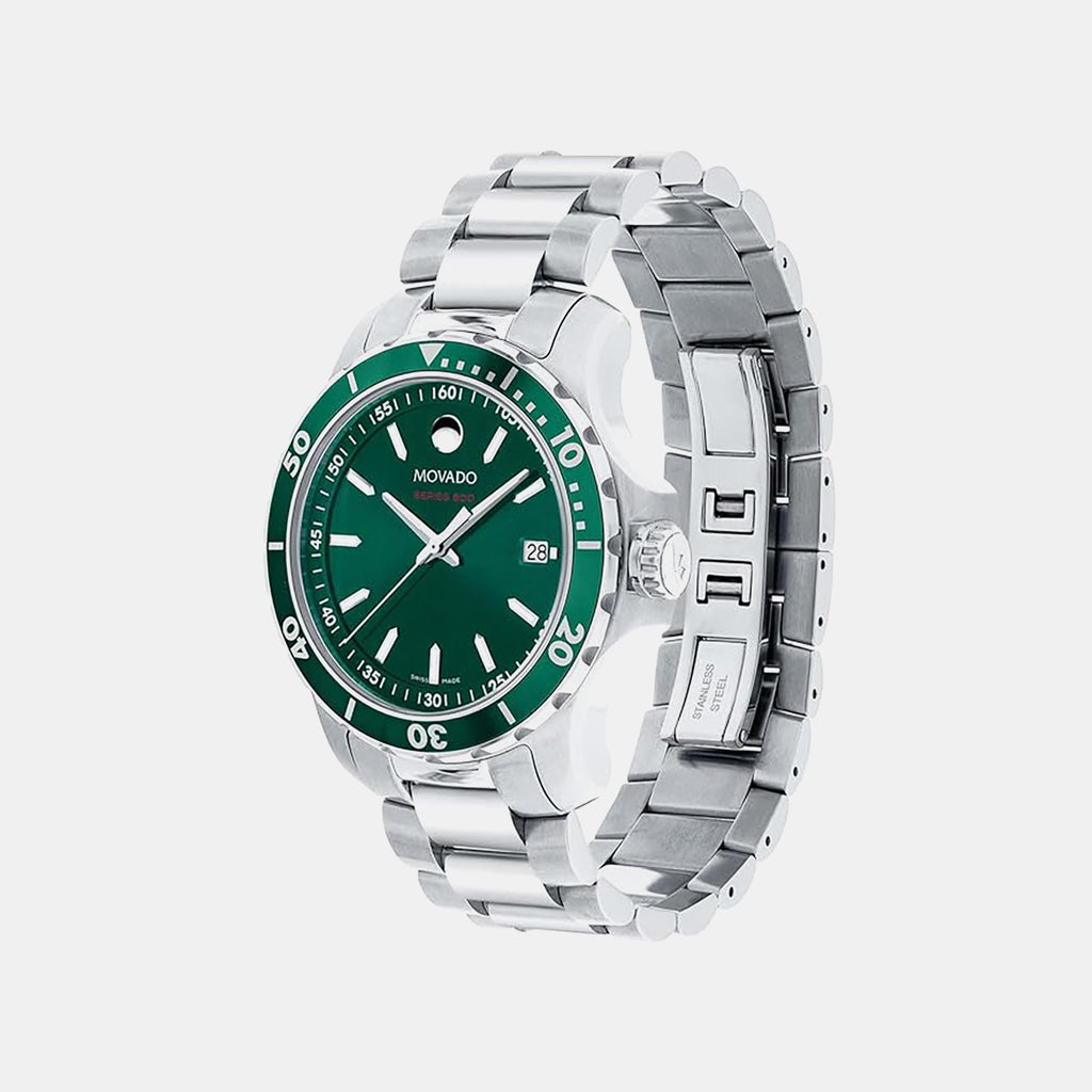 Series 800 Men Quartz Green Dial Analog Stainless Steel Watch 2600136