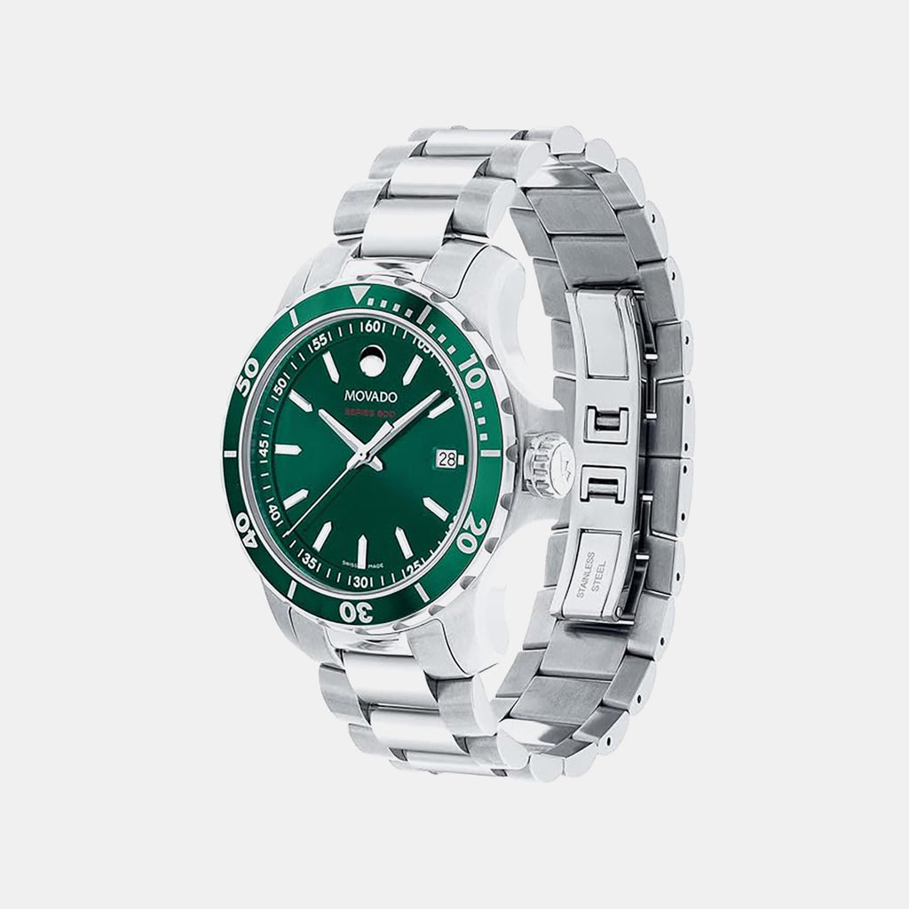 Series 800 Men Quartz Green Dial Analog Stainless Steel Watch 2600136