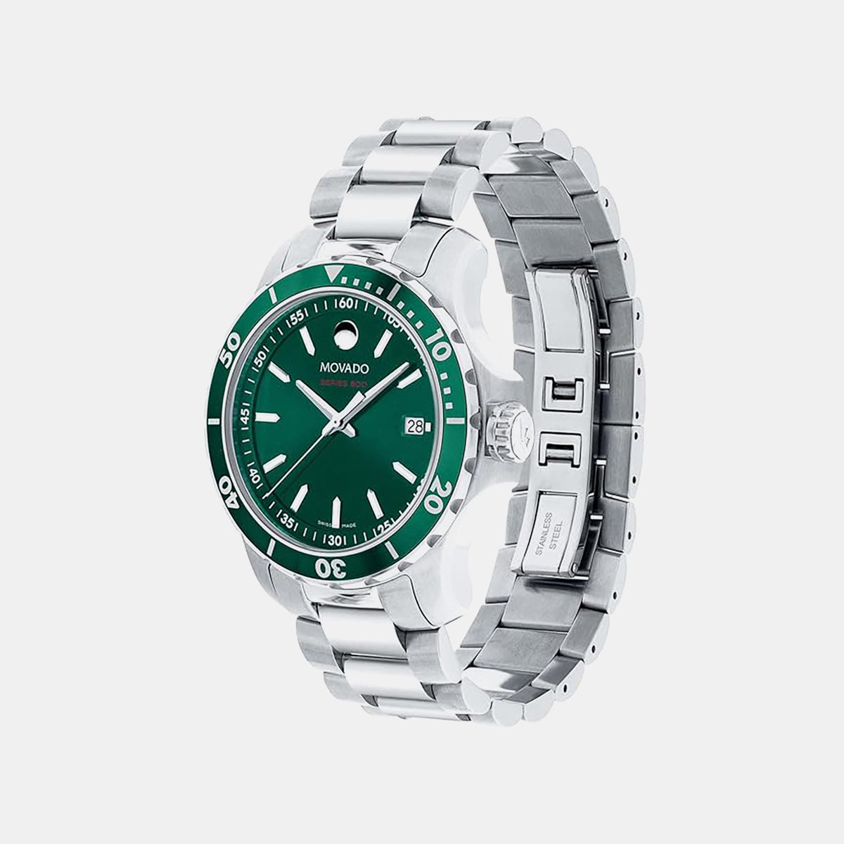 Series 800 Men Quartz Green Dial Analog Stainless Steel Watch 2600136