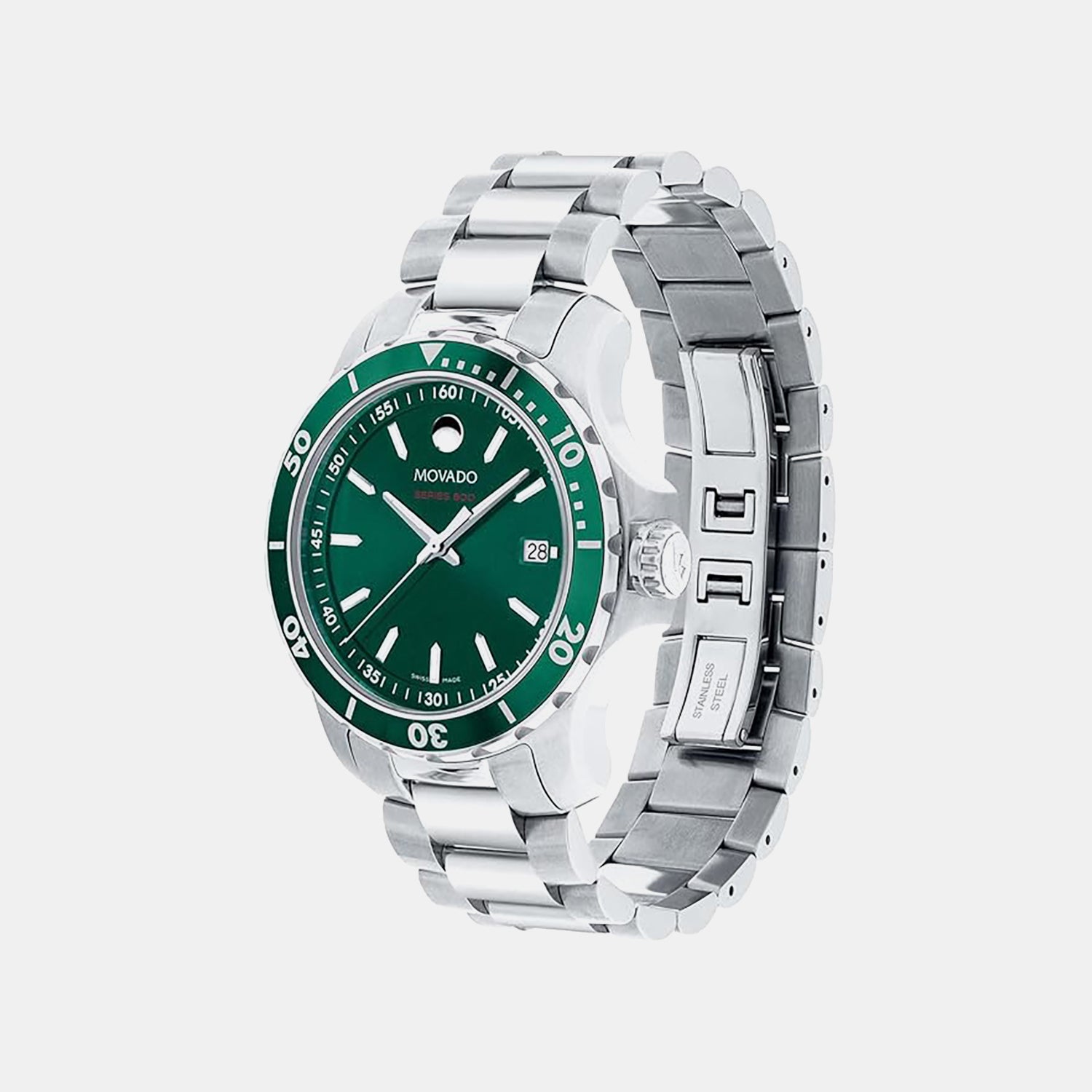 Series 800 Men Quartz Green Dial Analog Stainless Steel Watch 2600136