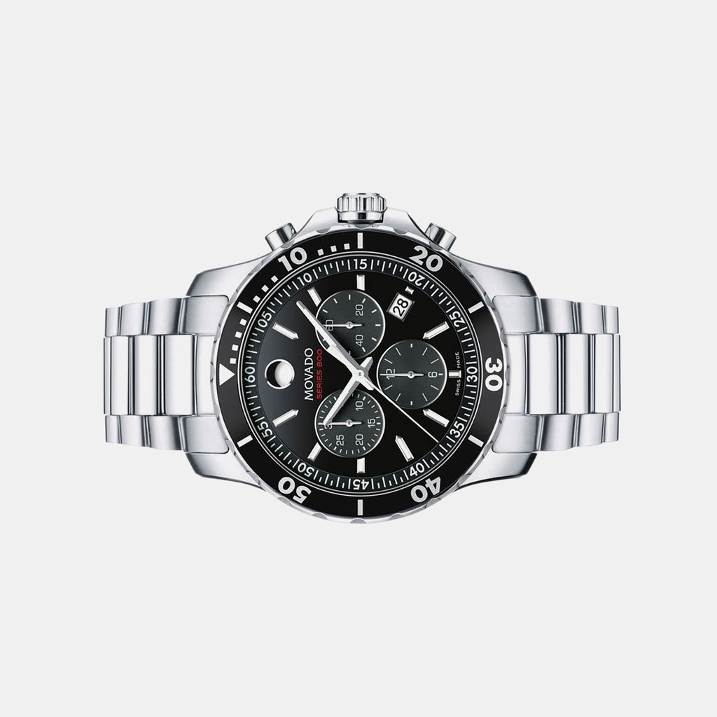 Series 800 Men Quartz Black Dial Chronograph Stainless Steel Watch 2600142