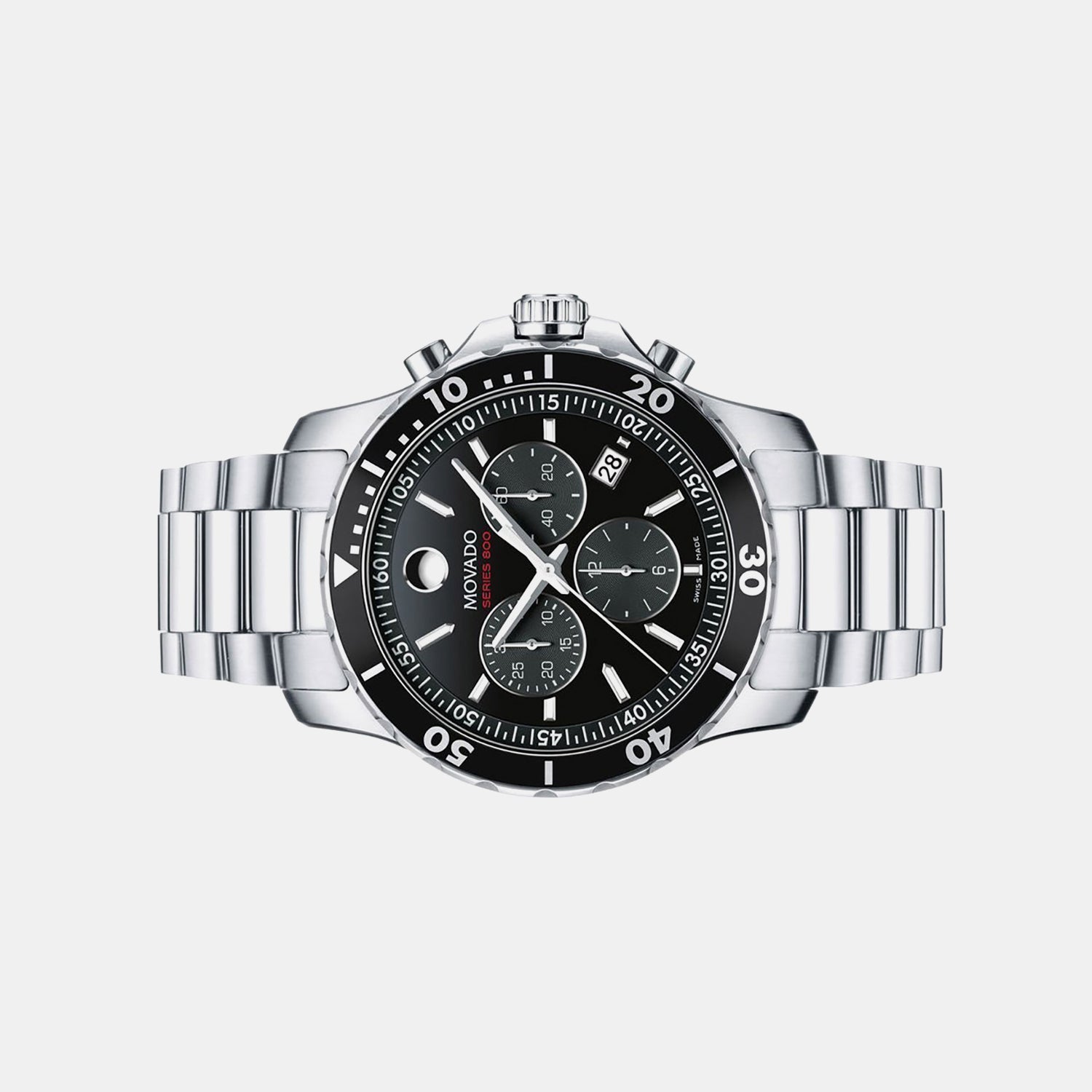 Series 800 Men Quartz Black Dial Chronograph Stainless Steel Watch 2600142