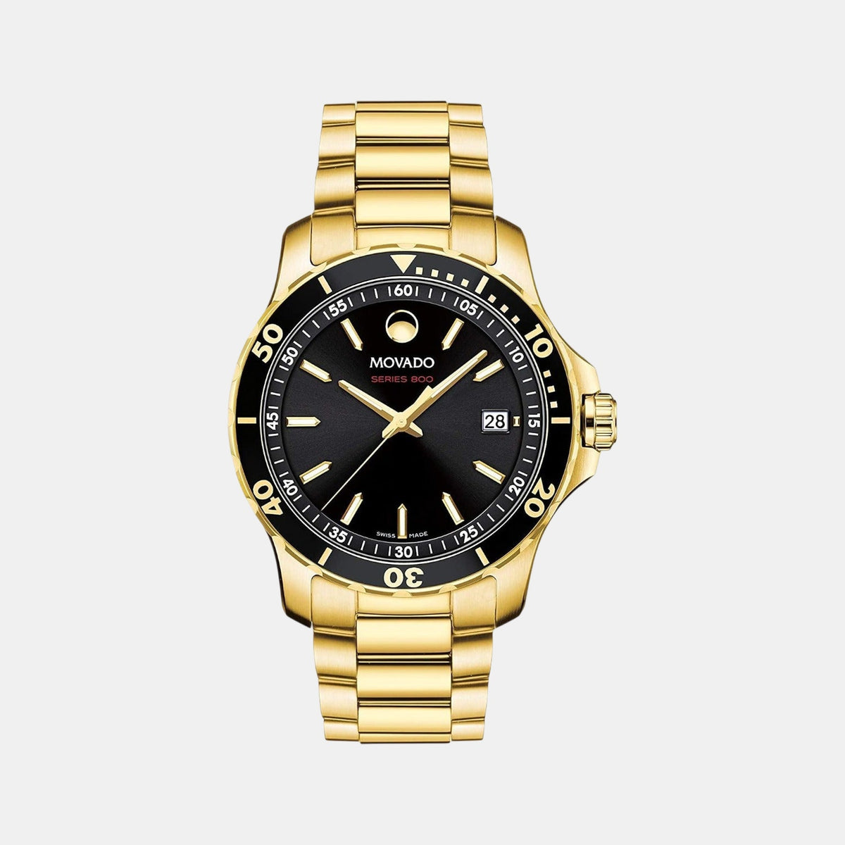 Series 800 Men Quartz Black Dial Analog Stainless Steel Watch 2600145