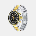 Series 800 Men Quartz Black Dial Chronograph Stainless Steel Watch 2600146
