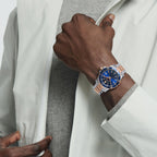 Series 800 Men Quartz Blue Dial Analog Stainless Steel Watch 2600149