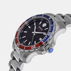 Series 800 Men Quartz Black Dial Analog Stainless Steel Watch 2600152