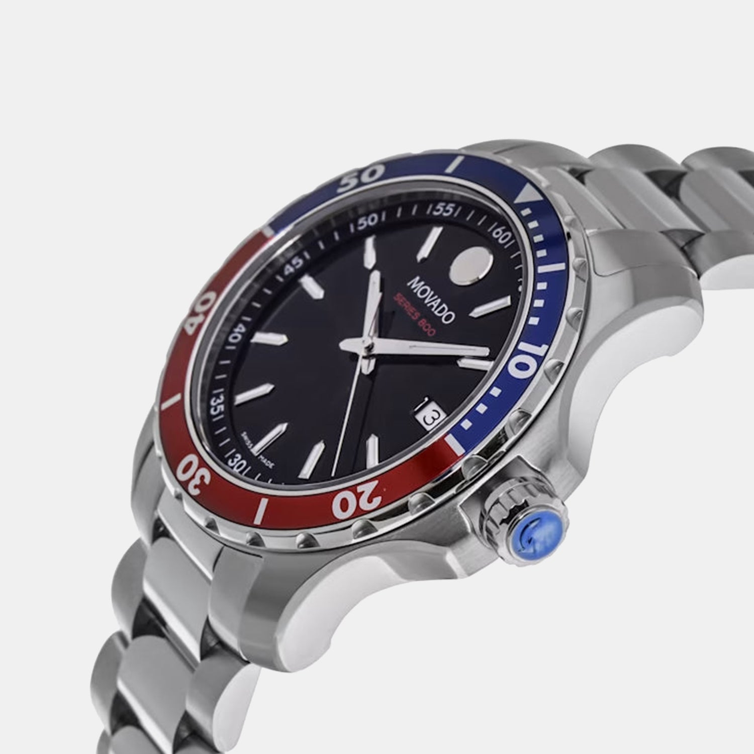 Series 800 Men Quartz Black Dial Analog Stainless Steel Watch 2600152