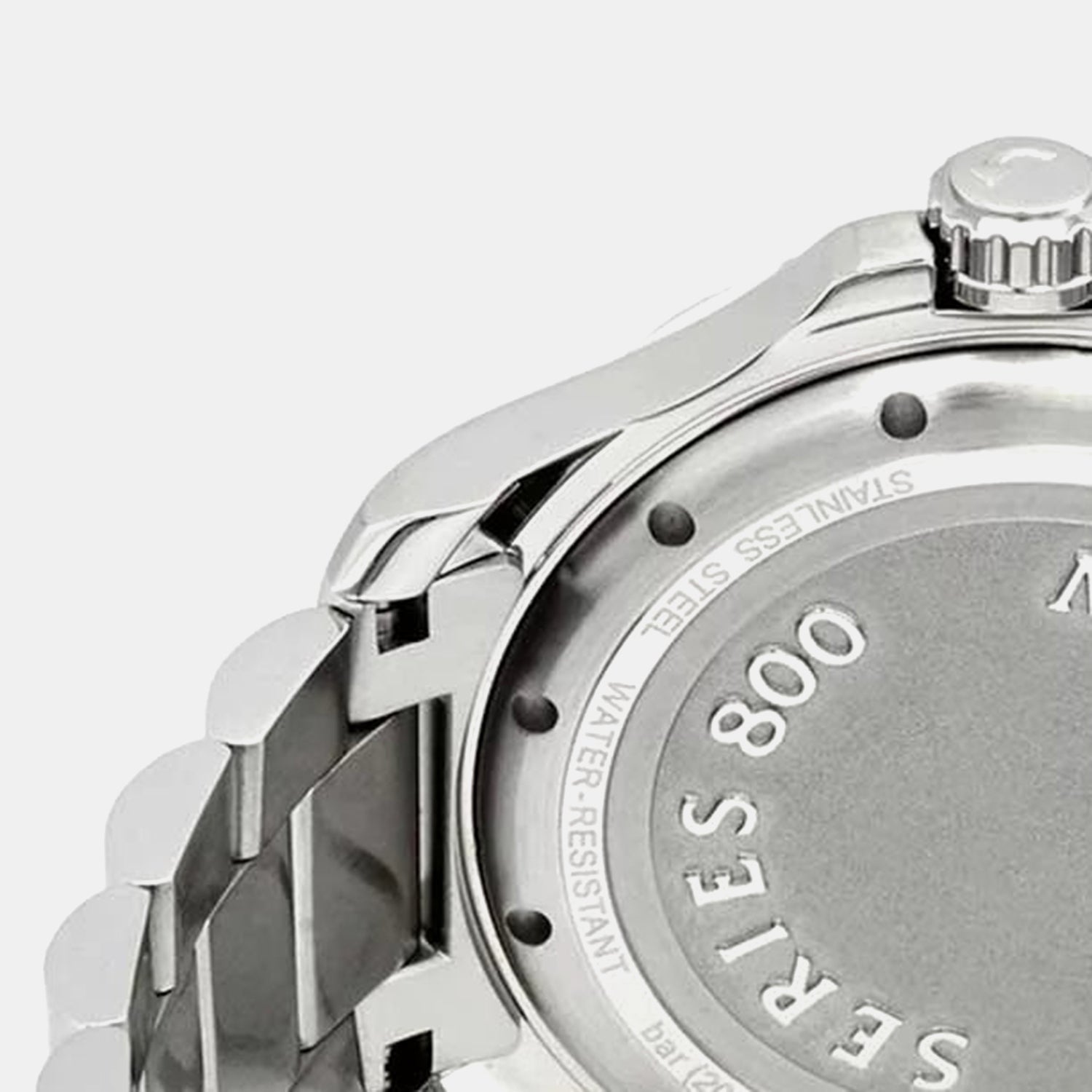 Series 800 Men Quartz Black Dial Analog Stainless Steel Watch 2600152