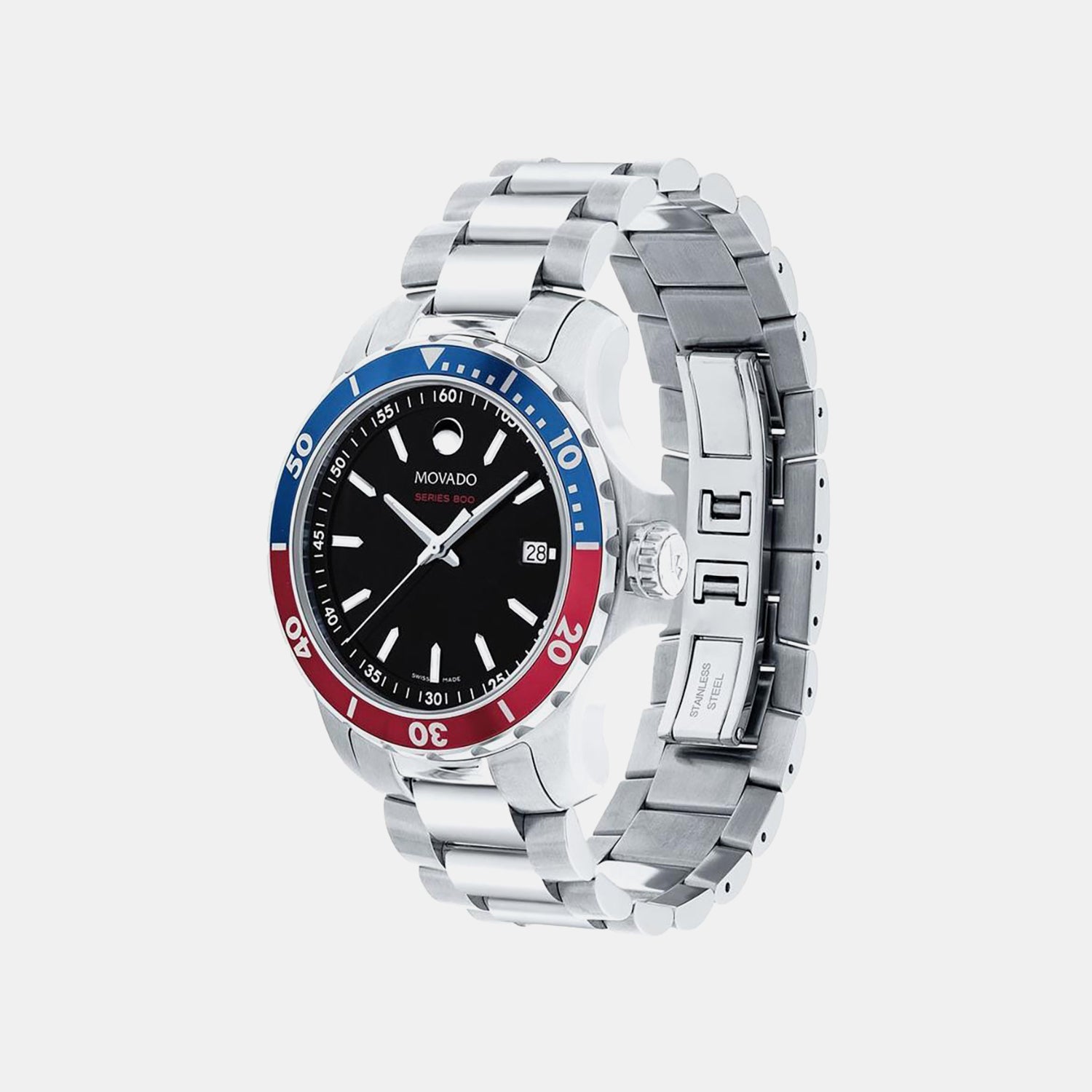 Series 800 Men Quartz Black Dial Analog Stainless Steel Watch 2600152