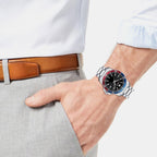 Series 800 Men Quartz Black Dial Analog Stainless Steel Watch 2600152