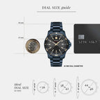 Series 800 Men Quartz Black Dial Analog Stainless Steel Watch 2600160