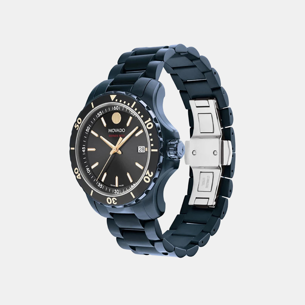 Series 800 Men Quartz Black Dial Analog Stainless Steel Watch 2600160