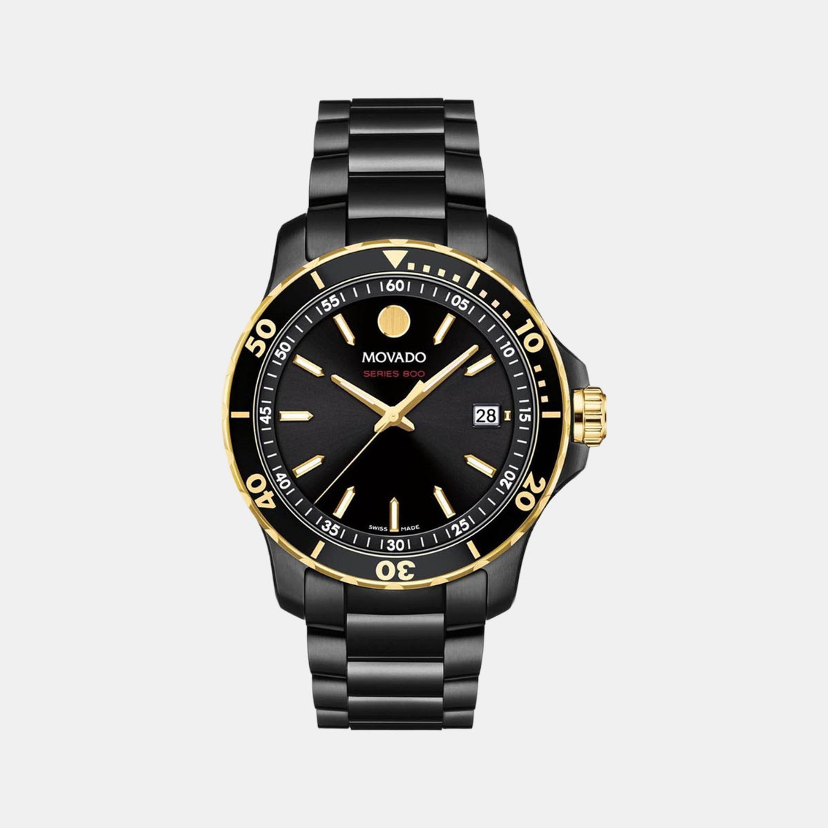 Series 800 Men Quartz Black Dial Analog Stainless Steel Watch 2600161