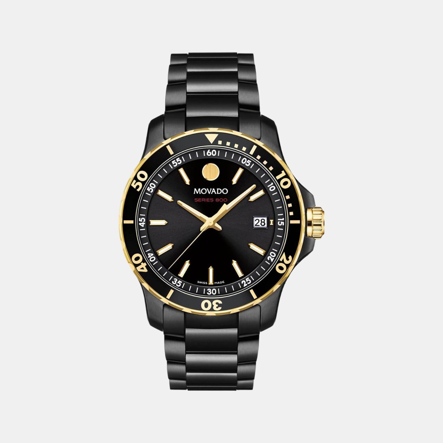 Series 800 Men Quartz Black Dial Chronograph Stainless Steel Watch 2600161