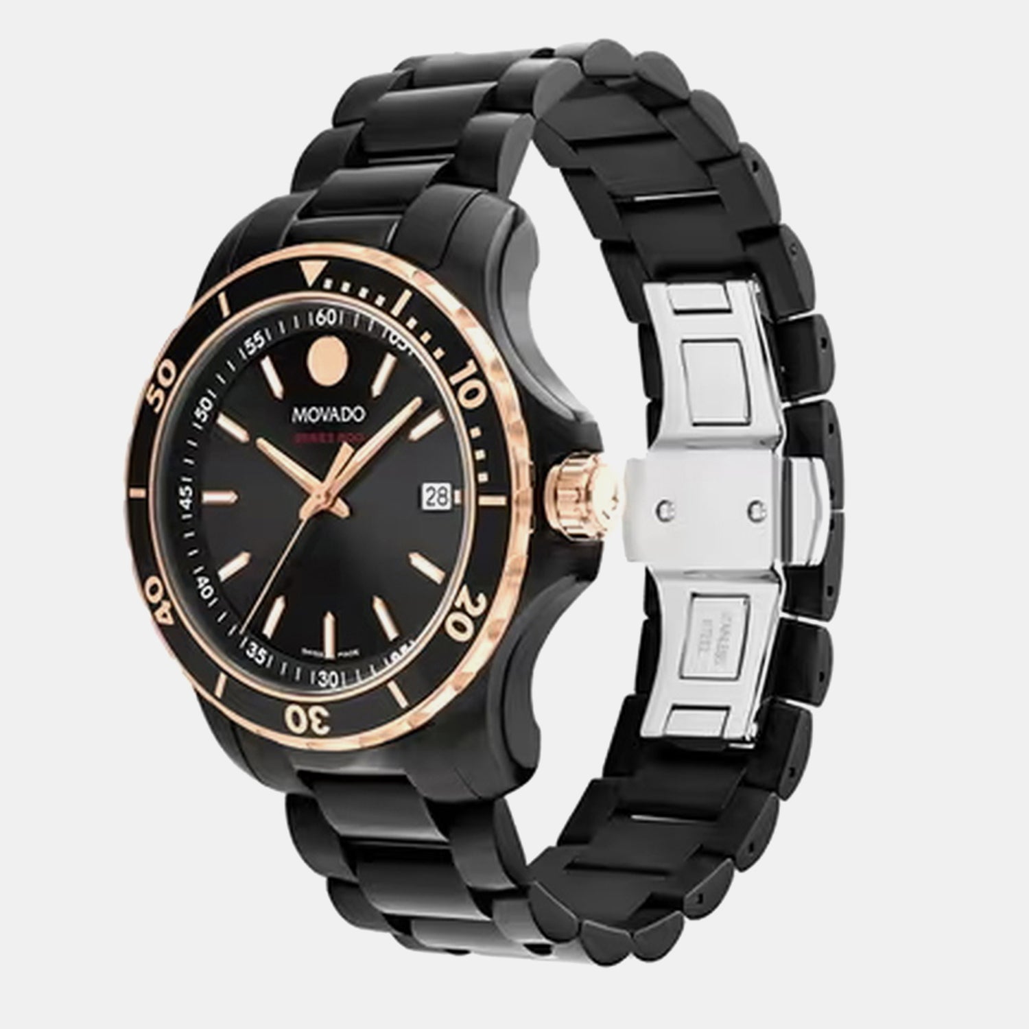 Series 800 Men Quartz Black Dial Analog Stainless Steel Watch 2600162