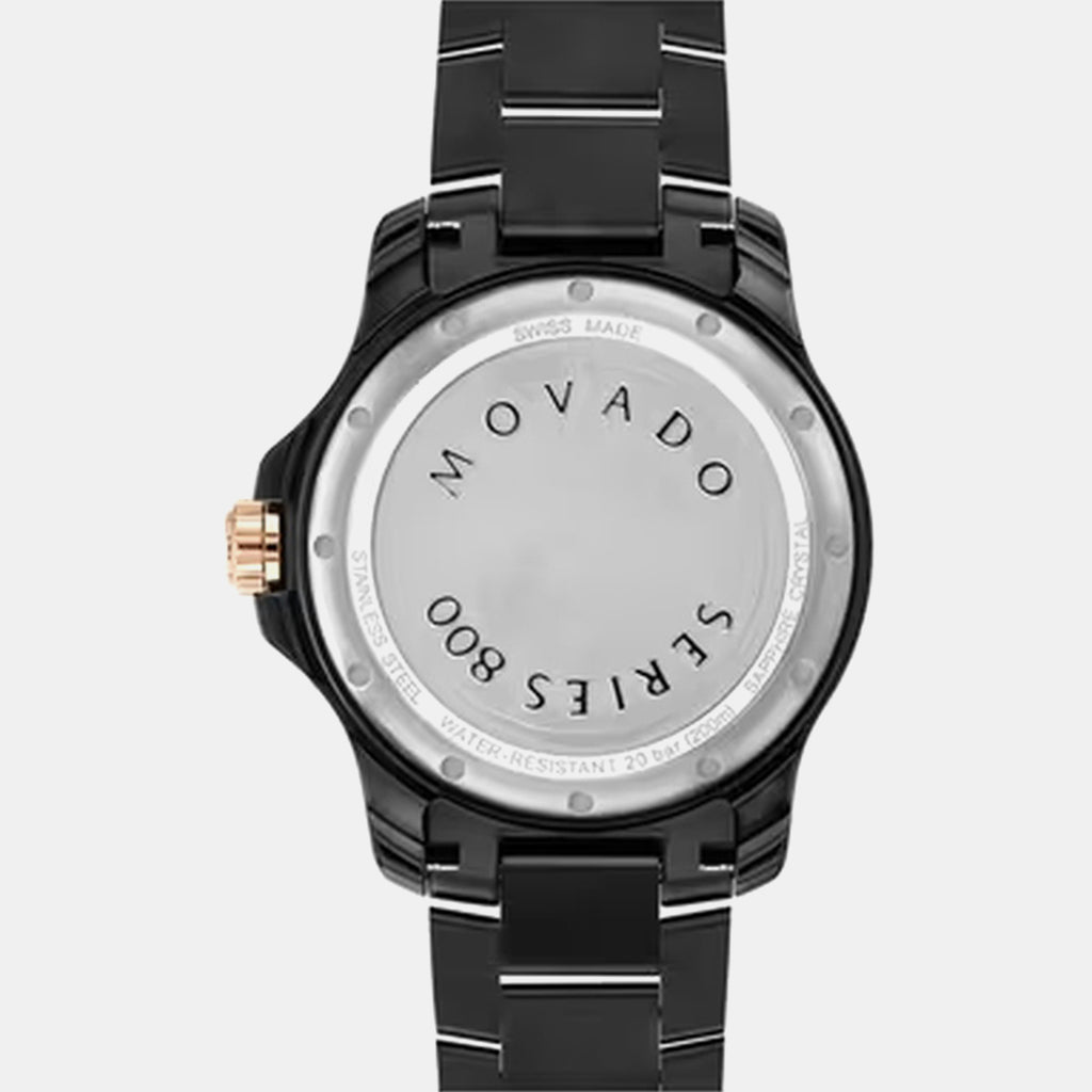 Series 800 Men Quartz Black Dial Analog Stainless Steel Watch 2600162