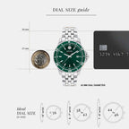 Series 800 Men Quartz Green Dial Analog Stainless Steel Watch 2600184