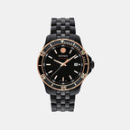 Series 800 Men Quartz Black Dial Analog Stainless Steel Watch 2600186