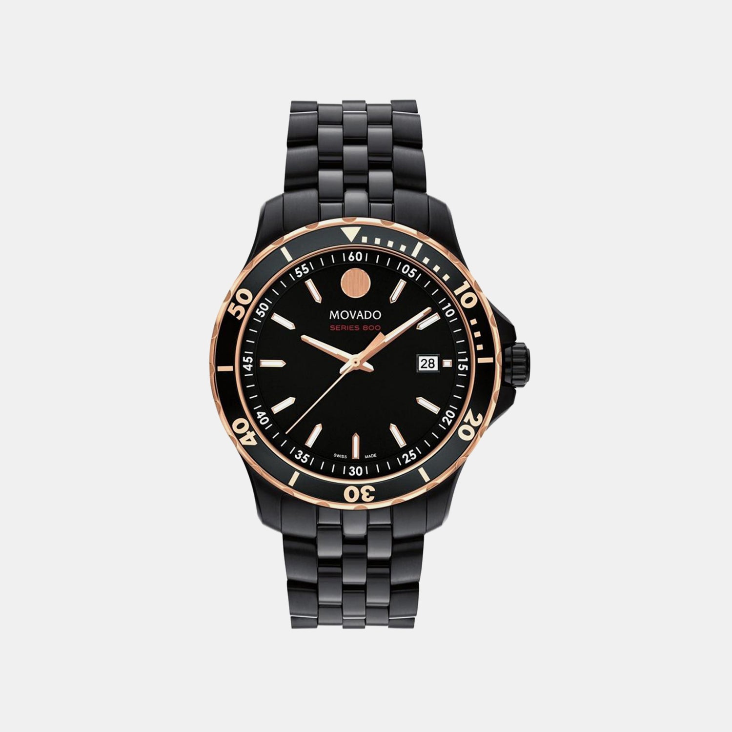 Series 800 Men Quartz Black Dial Analog Stainless Steel Watch 2600186