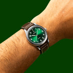 Aviateur Men Quartz Green Dial Analog Leather Watch 260G174