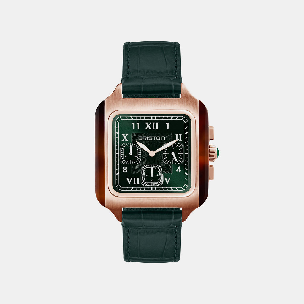 Men Quartz Green Dial Chronograph Leather Watch 261838.FPRA.T.10.LABG