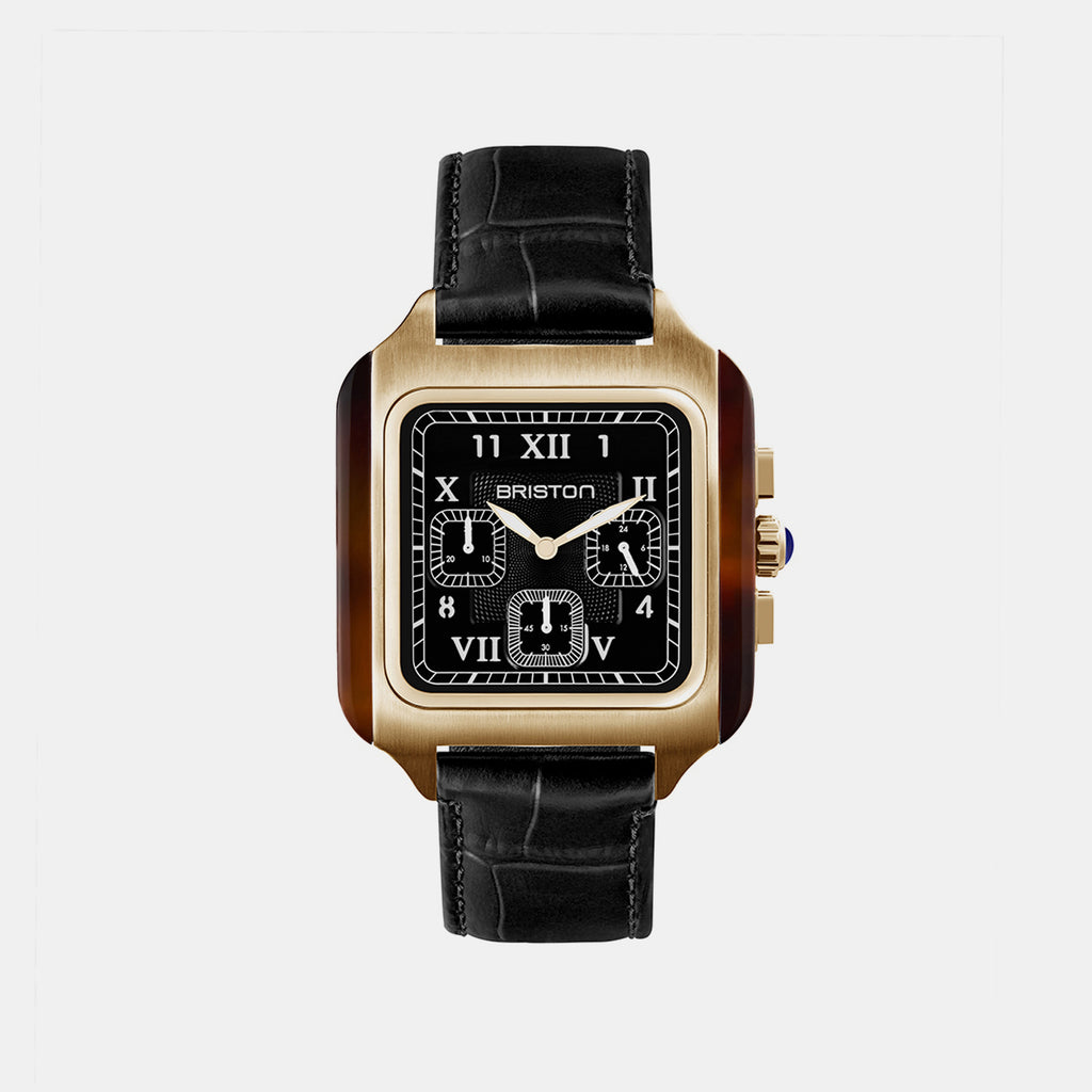 Men Quartz Black Dial Chronograph Leather Watch 261838.FPYA.T.1.LAB