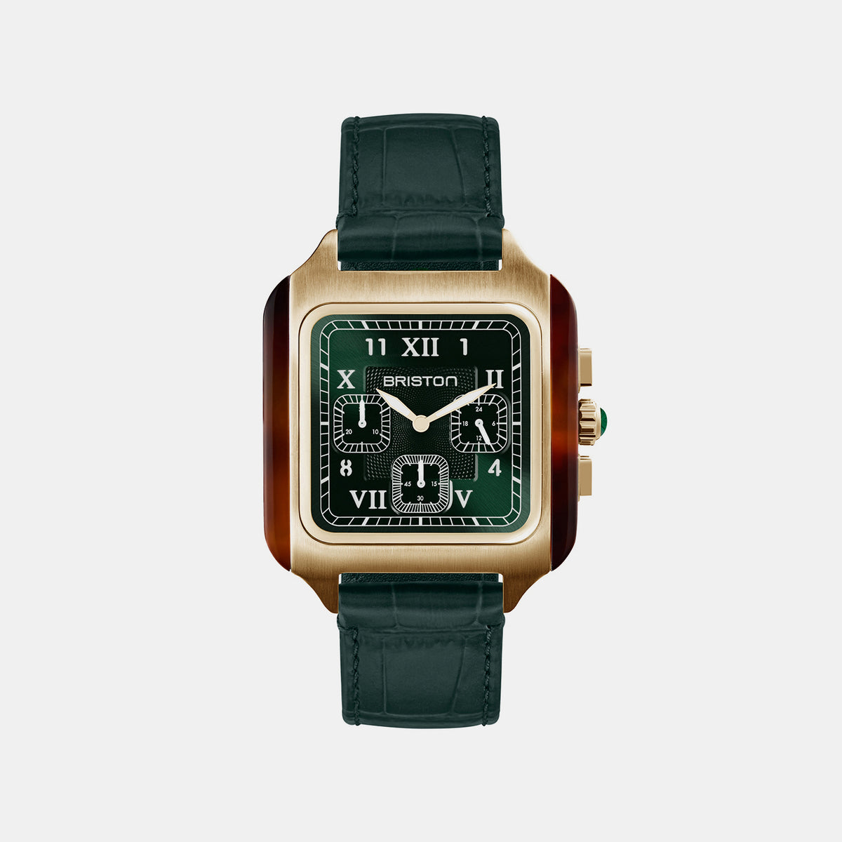 Men Quartz Green Dial Chronograph Leather Watch 261838.FPYA.T.10.LABG