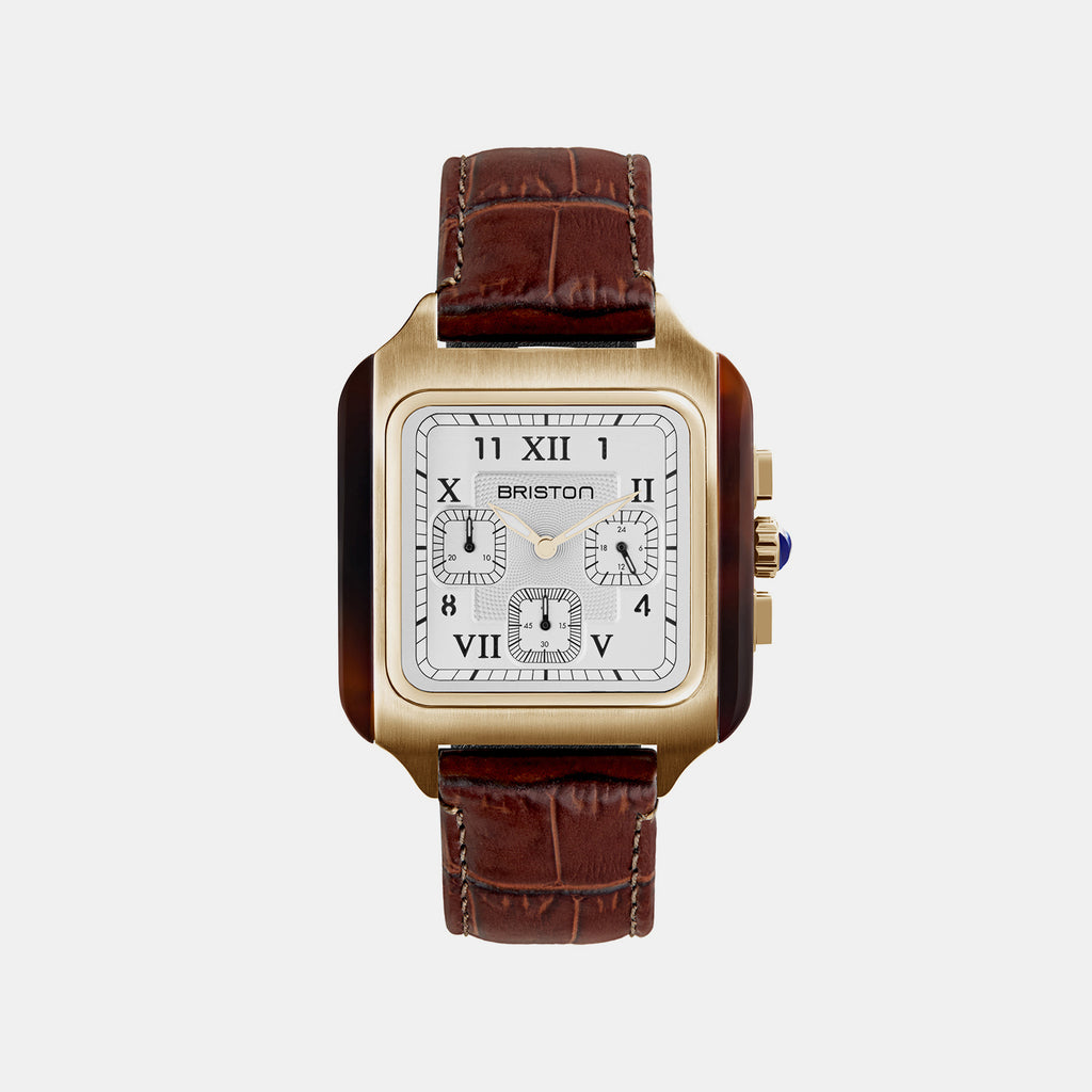 Men Quartz White Dial Chronograph Leather Watch 261838.FPYA.T.2.LABR