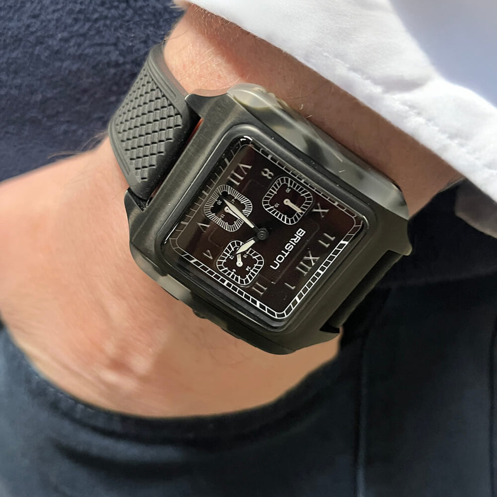 Men Quartz Black Dial Chronograph Rubber Watch 261838.PBAM.GT.3.FB
