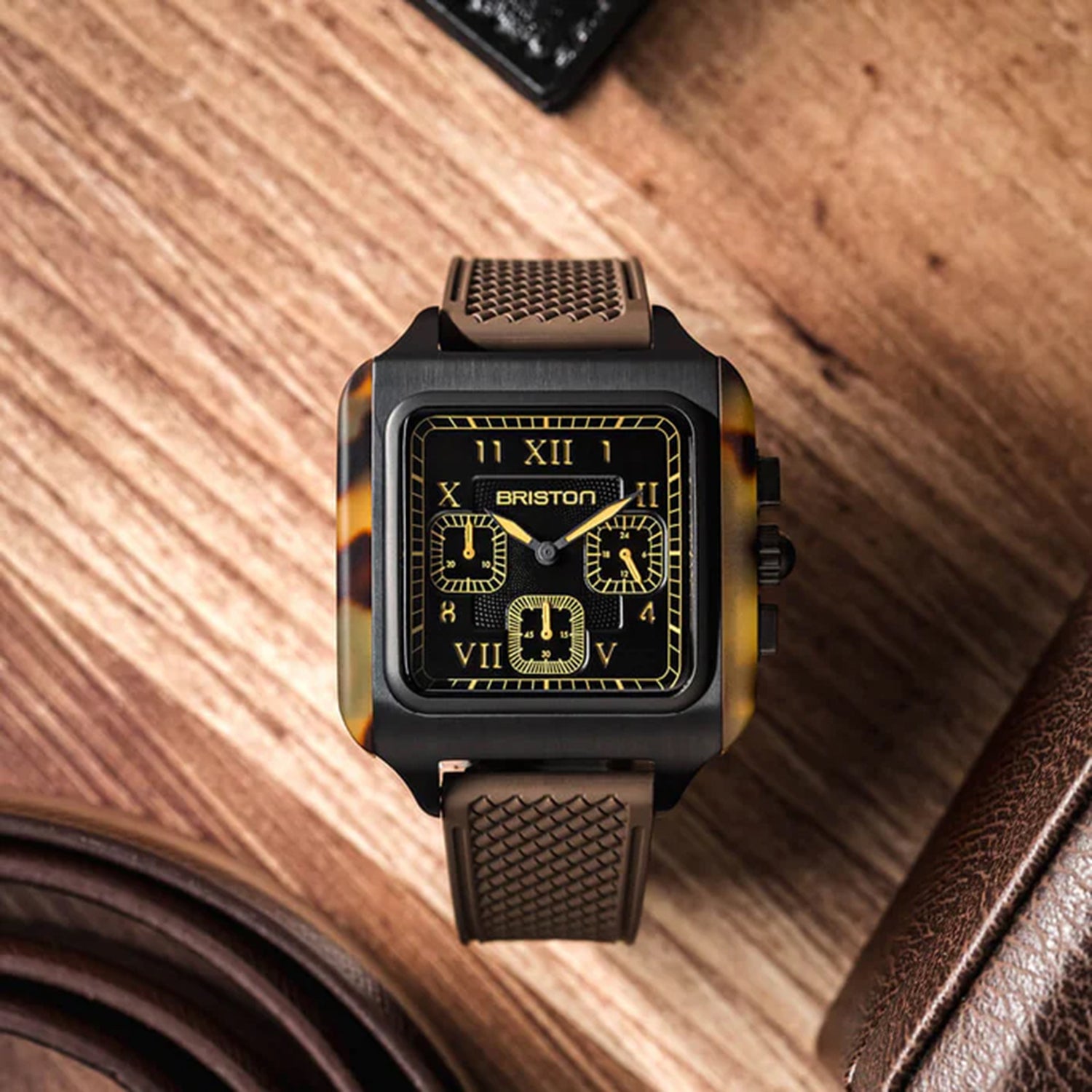 Men Quartz Black Dial Chronograph Rubber Watch 261838.PBAM.TS.5.FBR