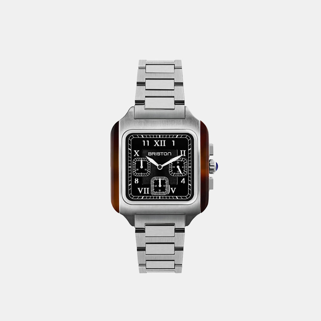 Unisex Quartz Black Dial Chronograph Stainless Steel Watch 261838.SA.T.1.SB