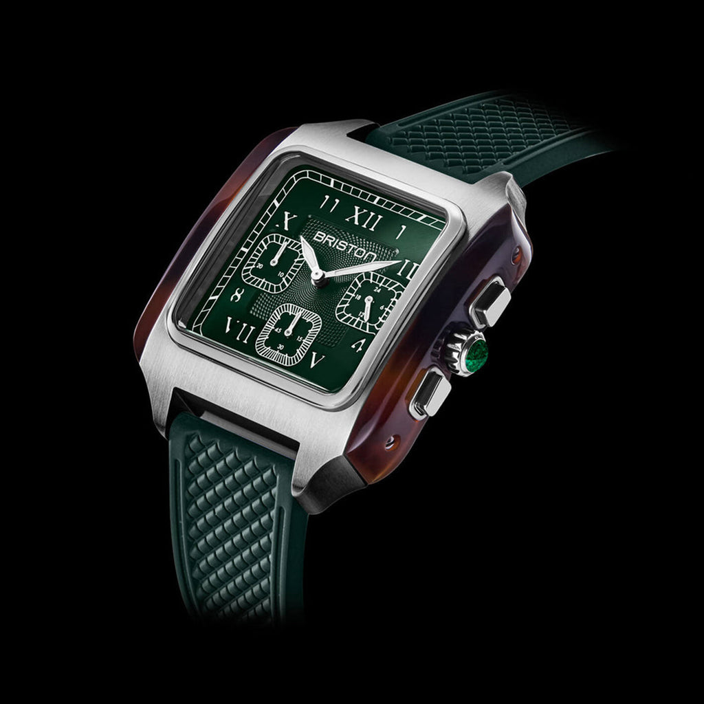 Men Quartz Green Dial Chronograph Rubber Watch 261838.SA.T.10.FBG