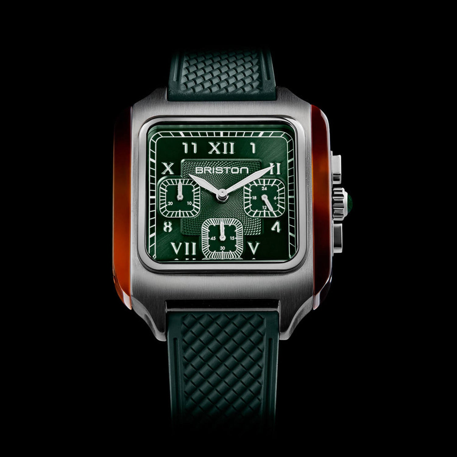 Men Quartz Green Dial Chronograph Rubber Watch 261838.SA.T.10.FBG