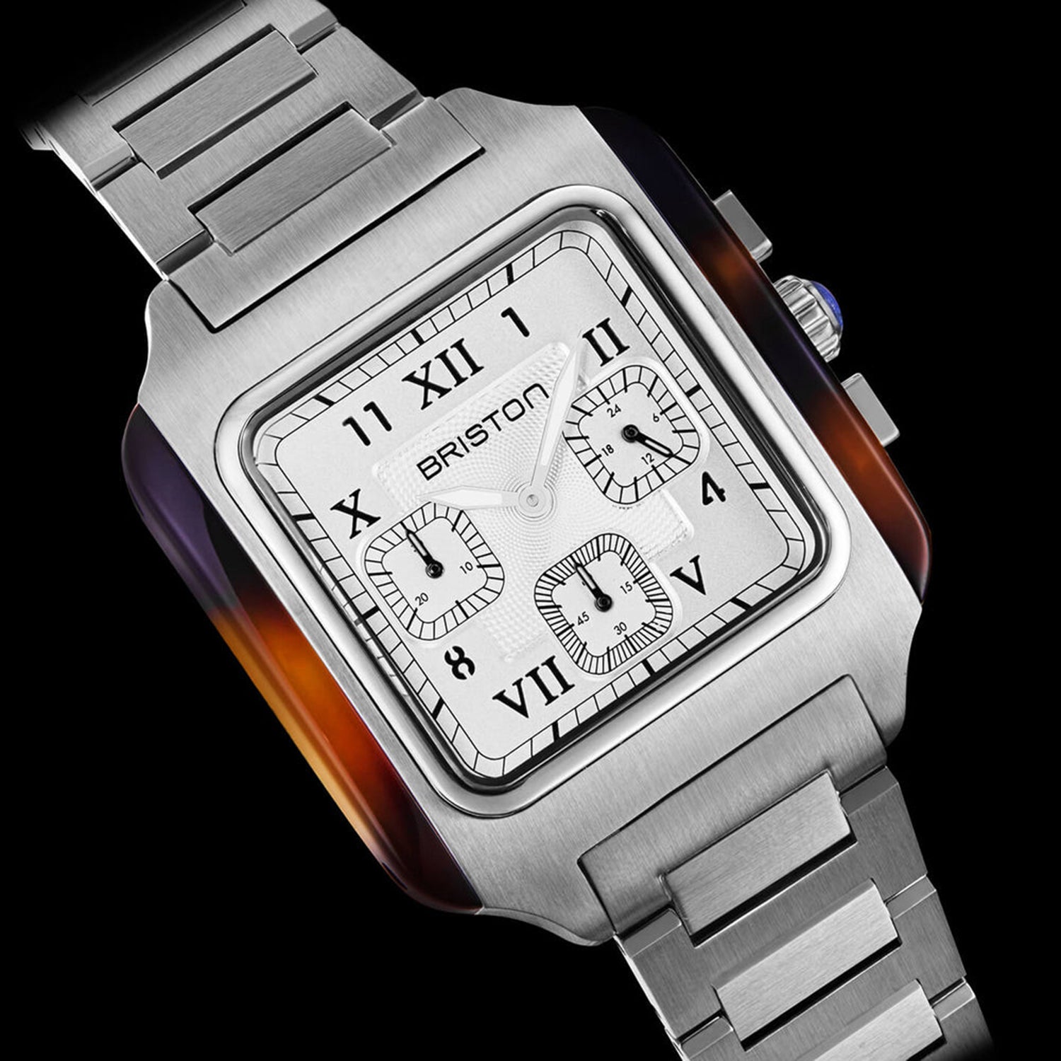 Unisex Quartz White Dial Chronograph Stainless Steel Watch 261838.SA.T.2.SB