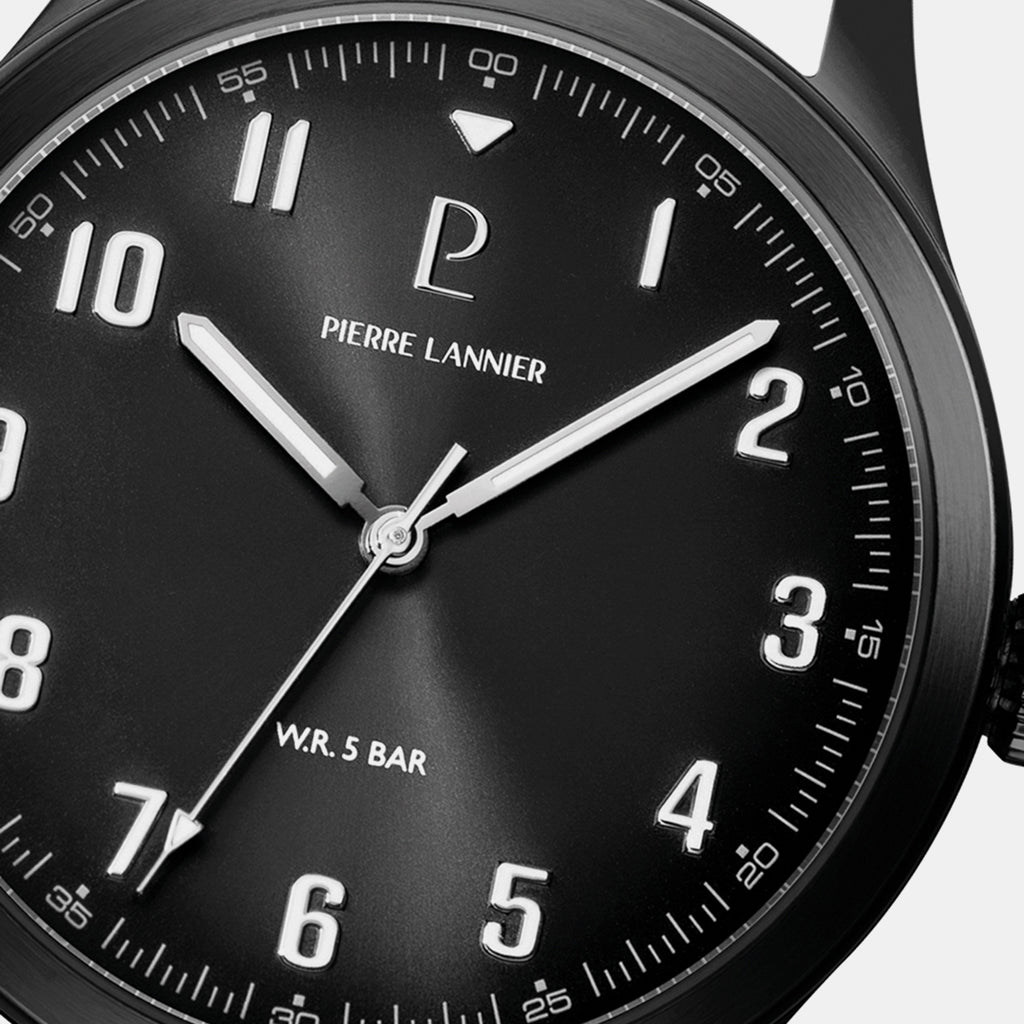 Aviateur Men Quartz Grey Dial Analog Leather Watch 261K434