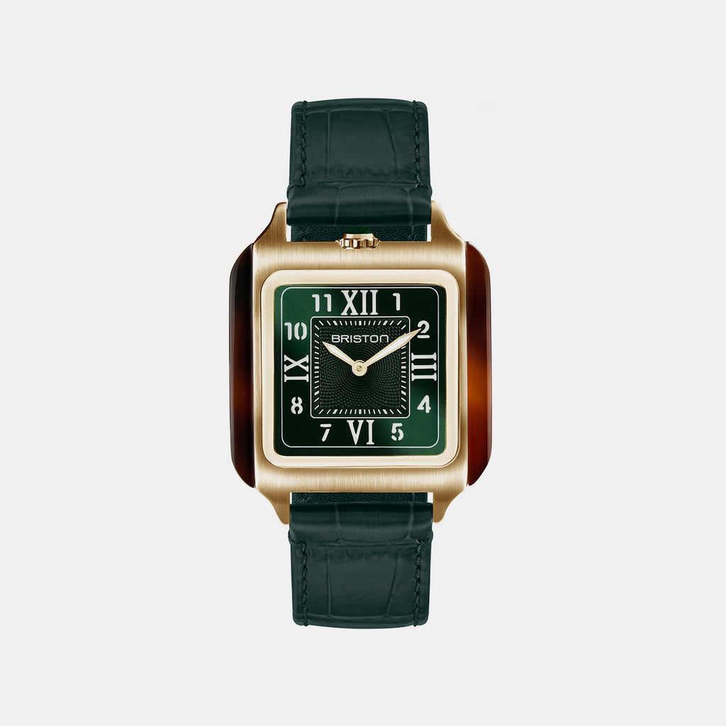 Women Quartz Green Dial Analog Leather Watch 262030.FPYA.T.10.LABG