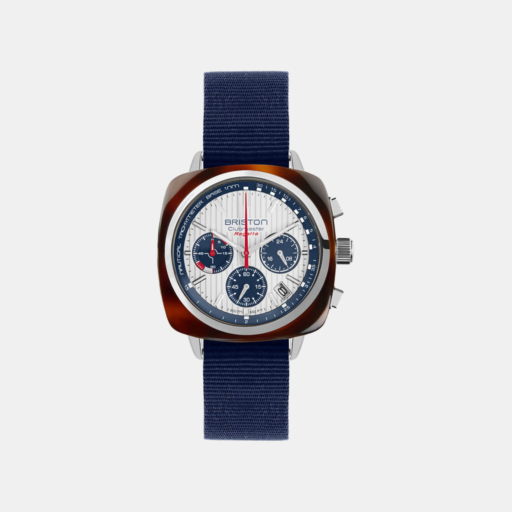 Clubmaster Regatta Men Quartz White Dial Chronograph Nylon Watch 262142.SA.T.2.NNB