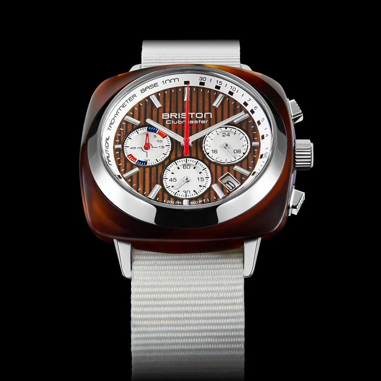 Clubmaster Regatta Men Quartz Brown Dial Chronograph Nylon Watch 262142.SA.T.2W.NW