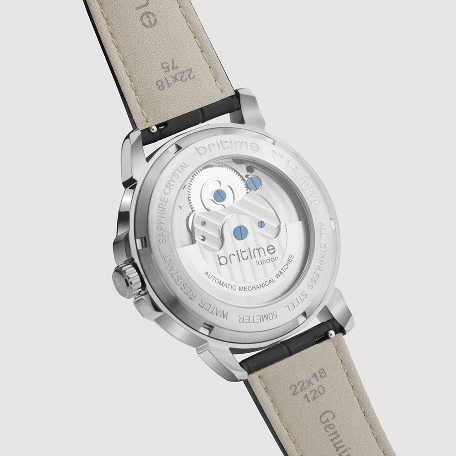 Aquatica Men Automatic Blue Dial Multi-Function Leather Watch 274-L10506