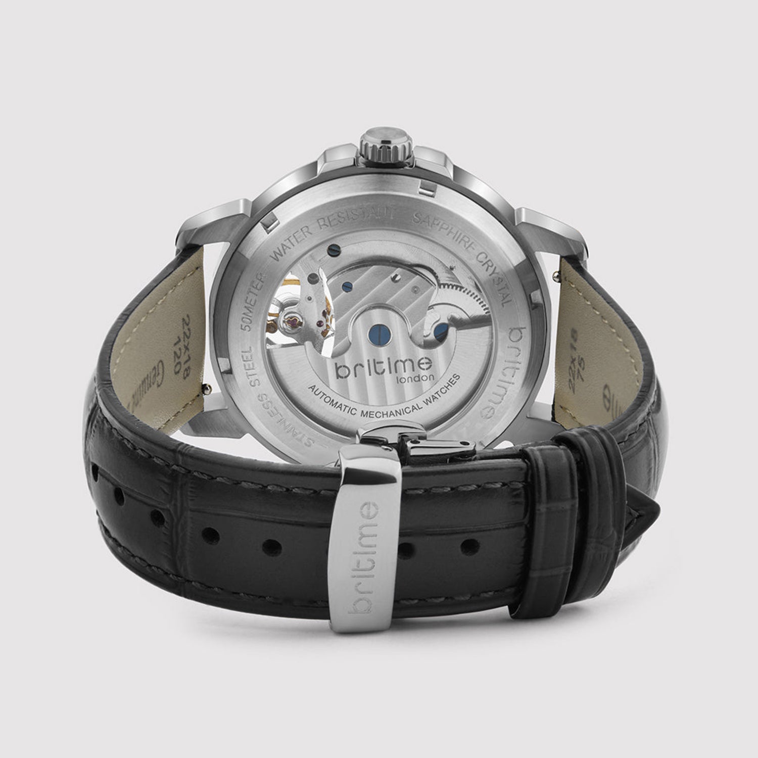 Aquatica Men Automatic Blue Dial Multi-Function Leather Watch 274-L10506