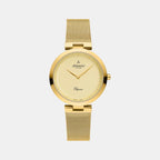 Elegance Classic Women Quartz Gold Dial Analog Mesh Watch 29036.45.31MB