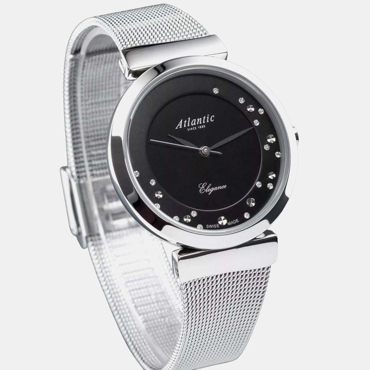 Elegance Women Quartz Black Dial Analog Mesh Watch 29039.41.69MB