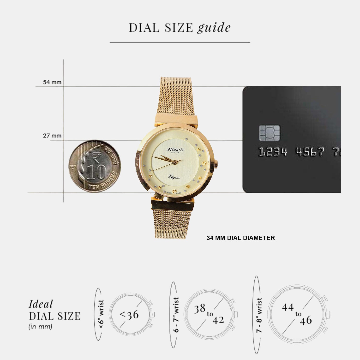 Elegance Women Quartz Gold Dial Analog Stainless Steel Watch 29039.45.39MB