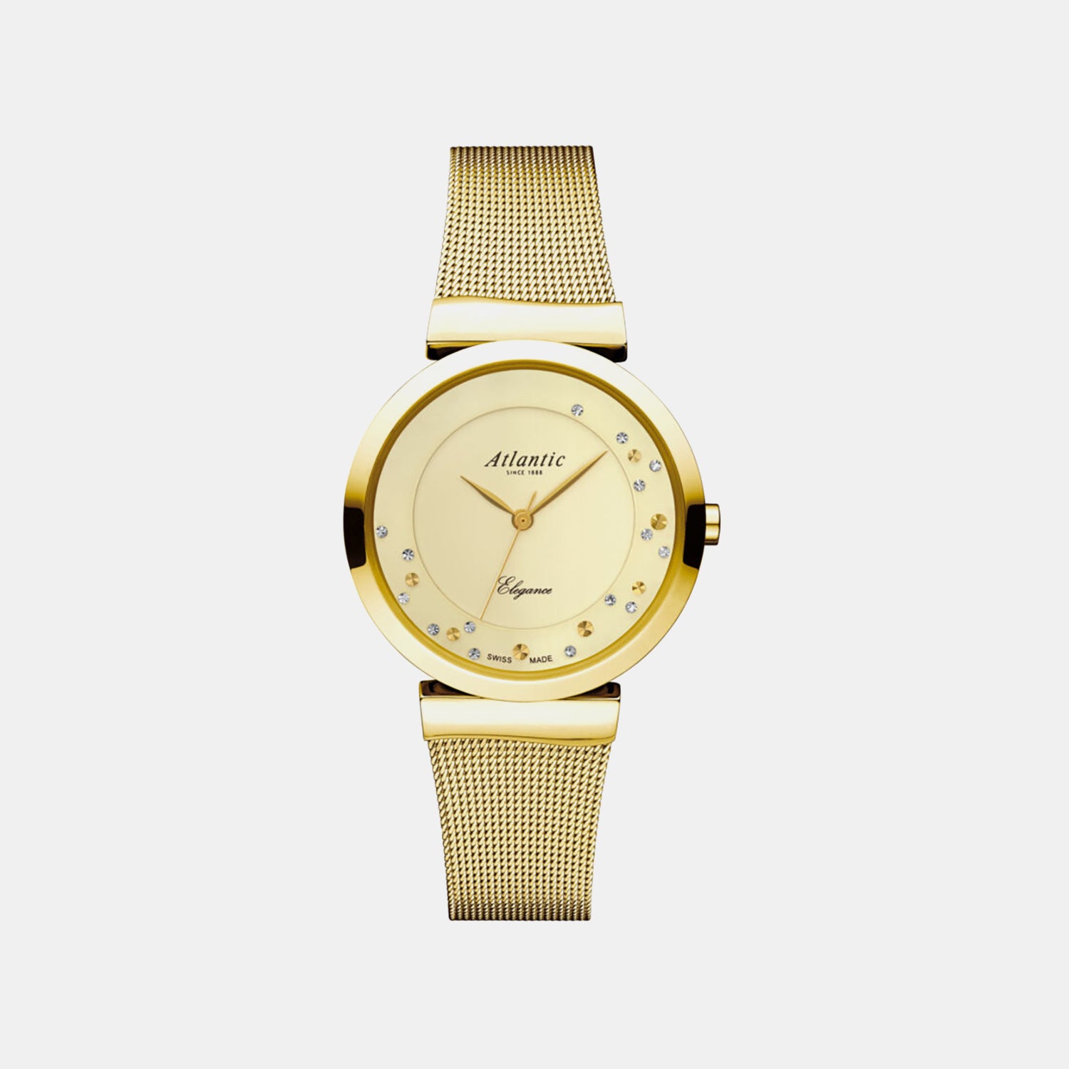 Elegance Women Quartz Gold Dial Analog Stainless Steel Watch 29039.45.39MB
