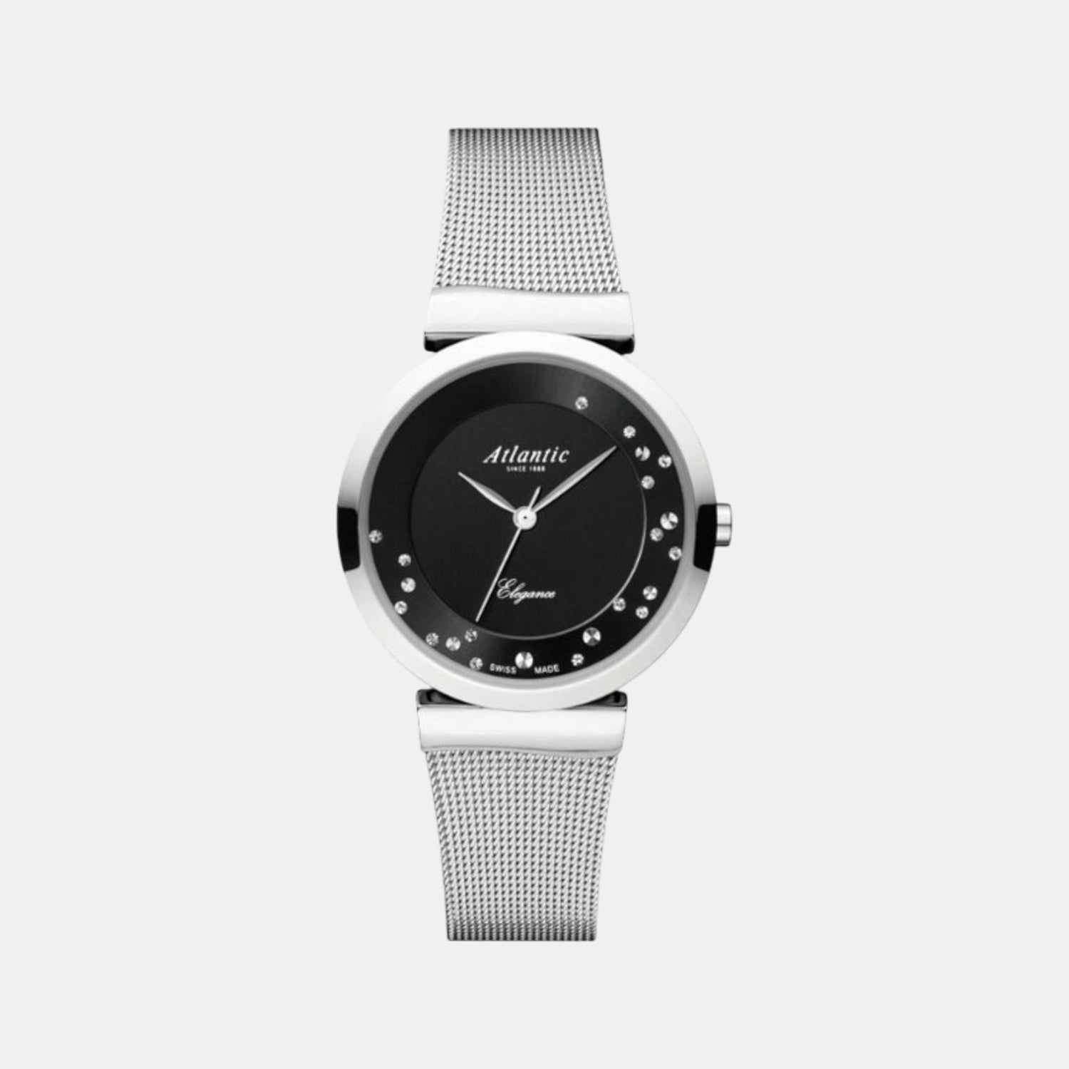 Women Quartz Black Dial Analog Mesh Watch 29039.41.69MB