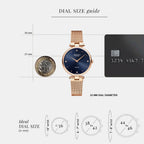 Women Quartz Blue Dial Analog Stainless Steel Watch 29044.44.57MB