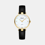 Women Quartz White Dial Analog Leather Watch 29044.45.07G