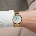 Elegance Royal Diamonds Edition Women Quartz Mother Of Pearl Dial Analog Stainless Steel Watch 29044.45.07GMB