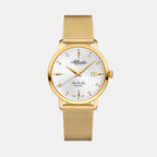 Atlantic Women Quartz White Dial Analog Mesh Watch 29355.45.27-1