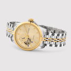 Men Automatic Gold Dial Multi-Function Stainless Steel Watch 166-M20904
